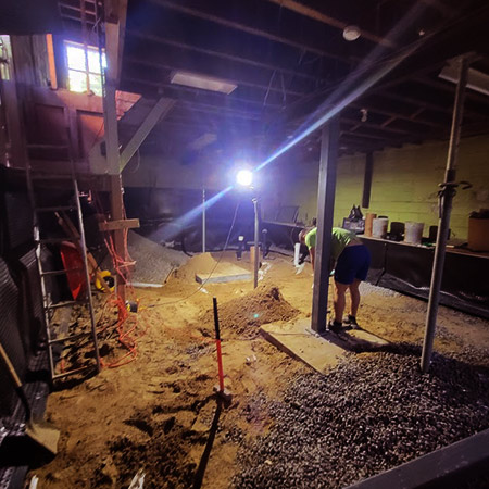 lowering a basement in sand soil