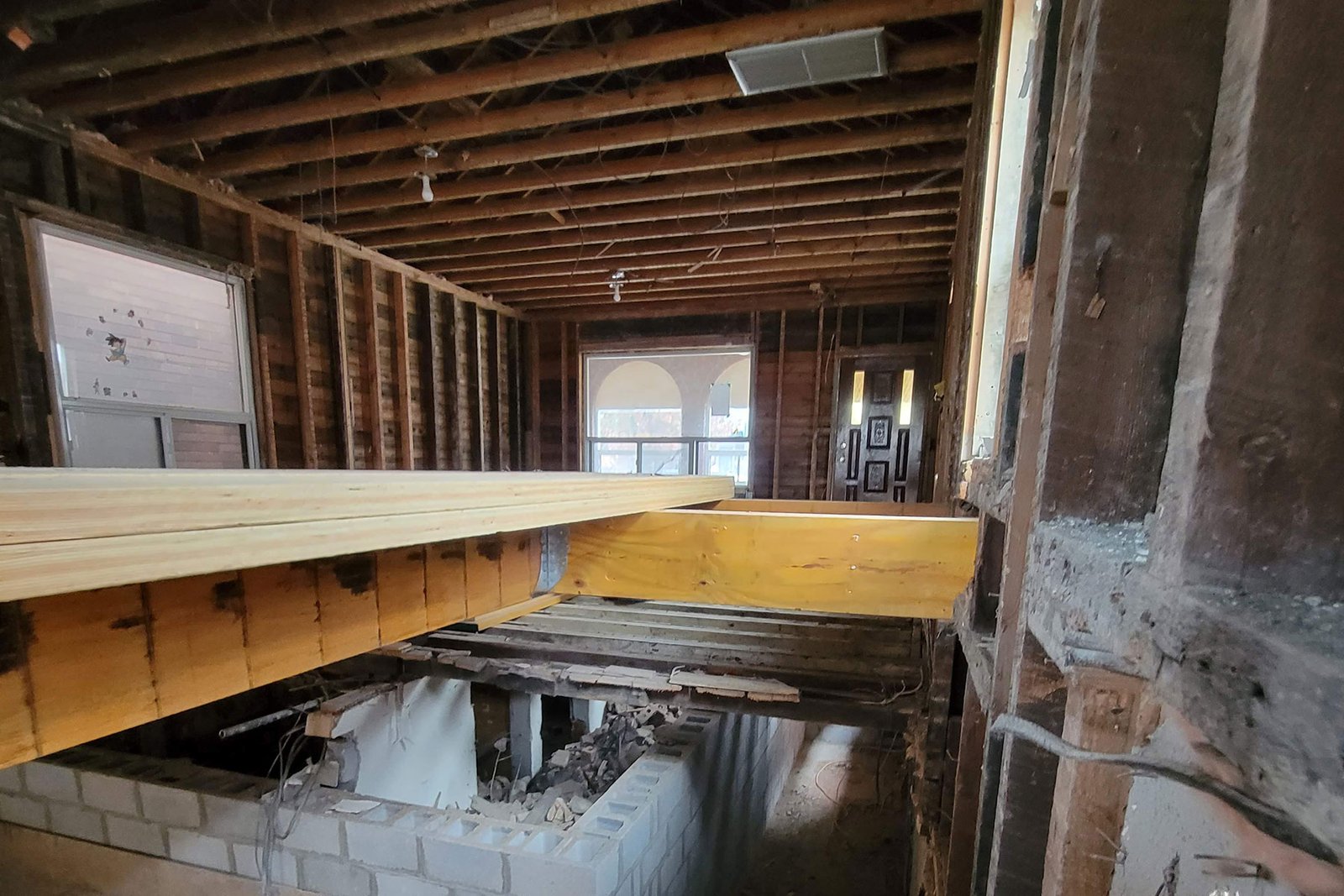 Gut demolition and framing stage