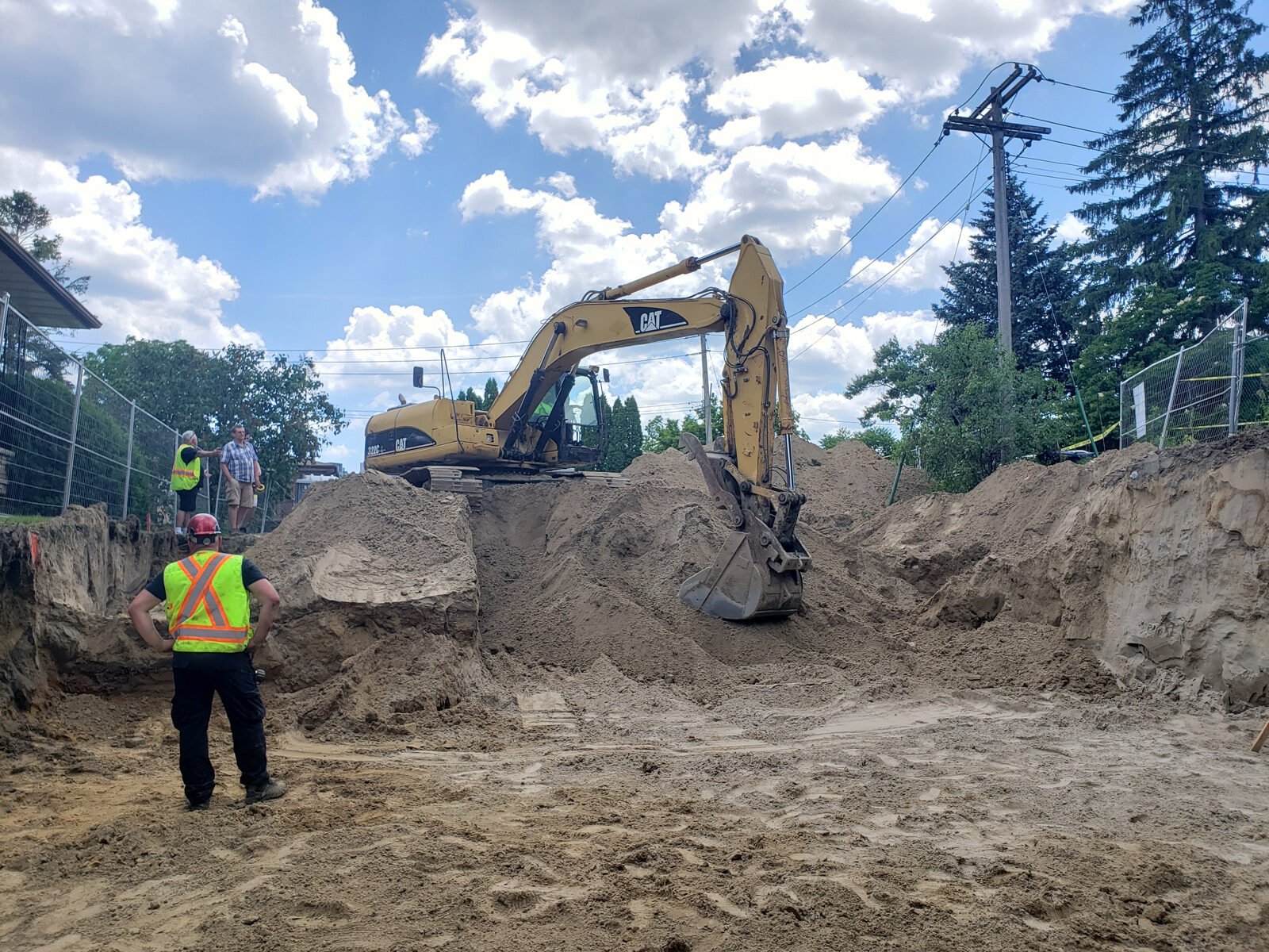 Excavation stage of construction