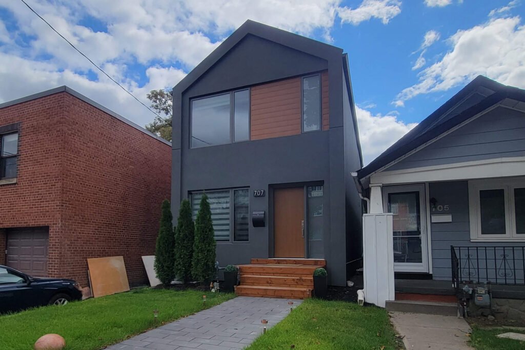 Modern two-storey home front exterior in Woodbine Heights