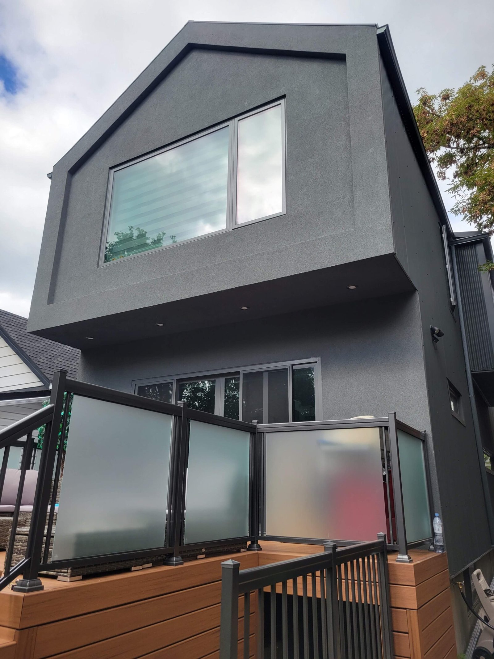 Rear exterior with new balcony