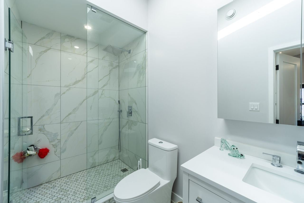Bathroom Glass Shower Vanity