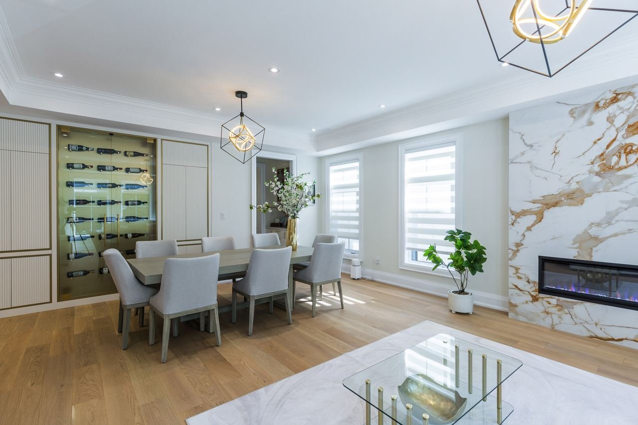 Dining Room Wine Rack Fireplace