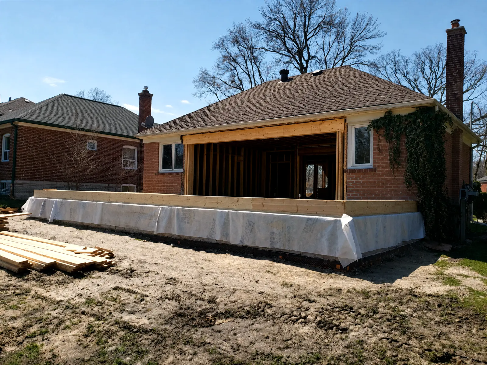 Toronto Rear Home Addition Demolition In Progress