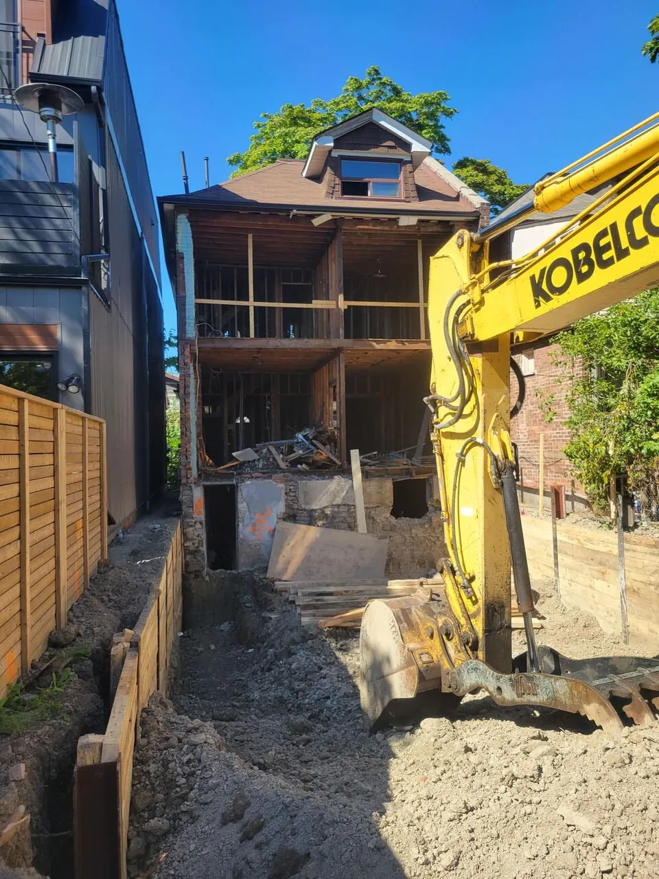 Construction Excavation Crane View