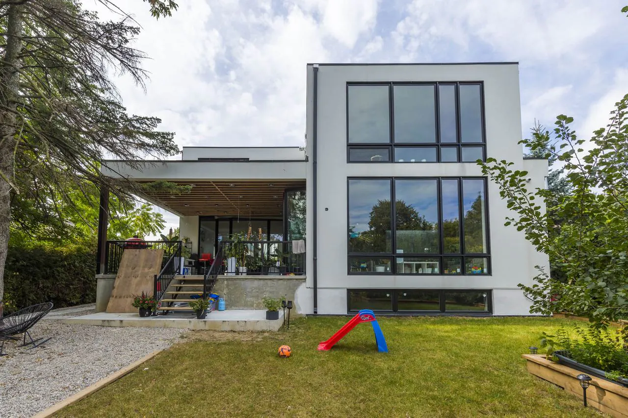 Rear elevation with backyard — Donnavale Dr design and build